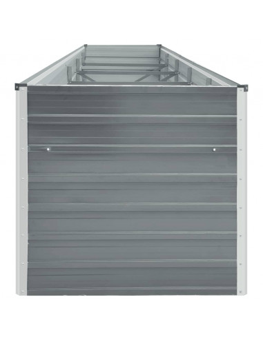 Letto Rialzato in Acciaio Zincato 400x80x45 cm Grigio