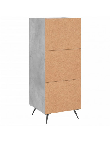 Credenza Grigio Cemento 34,5x34x90 cm in Legno Multistrato