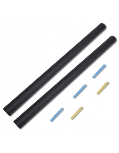 Lavagna Adesiva da Parete 0,6x3 m 2 Rotoli con Gessetti