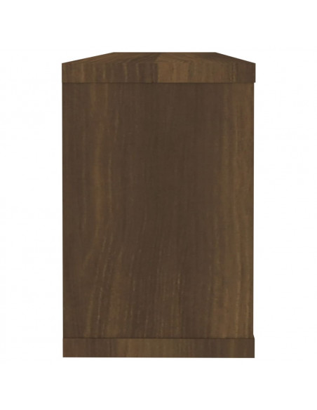 Mensole Cubo Muro 2pz Rovere Marrone 60x15x23 cm in Multistrato