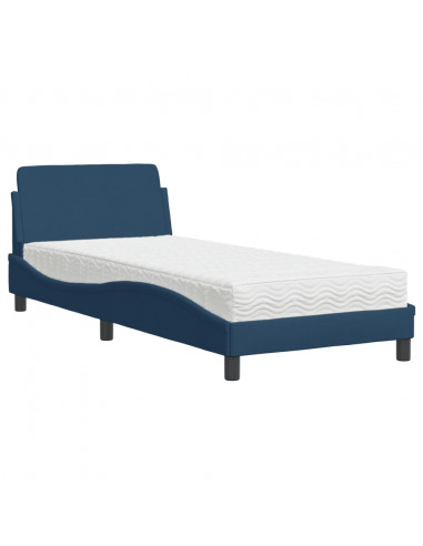Letto con Materasso Blu 80x200 cm in Tessuto