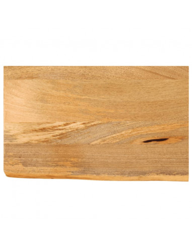 Piano Tavolo Bordi Vivi 40x20x3,8 cm in Legno Massello di Mango