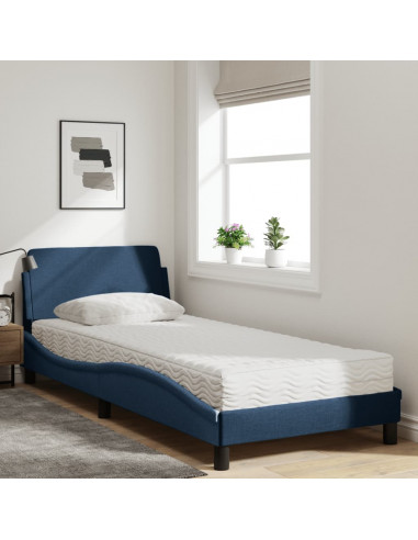 Letto con Materasso Blu 80x200 cm in Tessuto