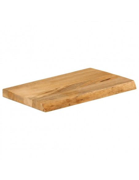 Piano Tavolo Bordi Vivi 40x20x3,8 cm in Legno Massello di Mango