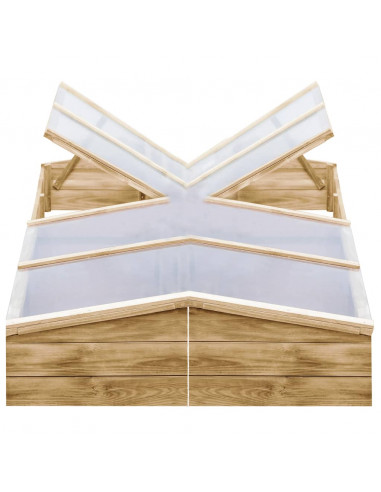 Serre 2 pz in Legno di Pino Impregnato 200x50x35 cm