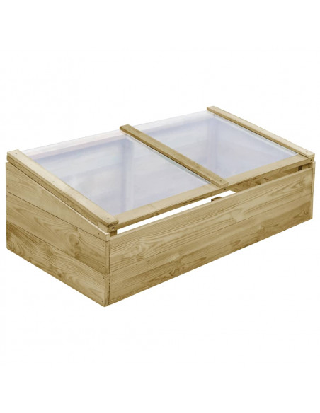 Serre 2 pz in Legno di Pino Impregnato 100x50x35 cm