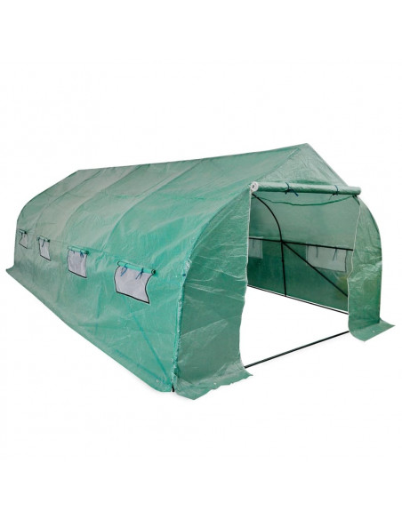 Serra Polietilene Portatile Accessibile Struttura Acciaio 18 m²