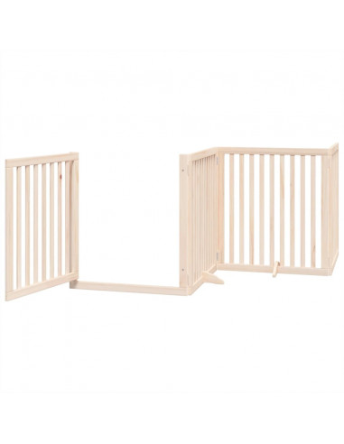Cancello per Cani Pieghevole 6 Pannelli 480 cm Legno di Pioppo