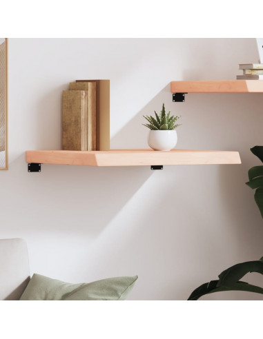 Ripiano a Parete 60x50x(2-6) cm Massello Rovere Non Trattato