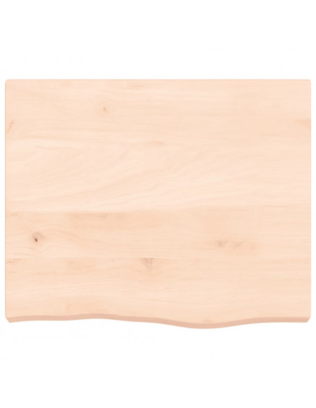 Ripiano a Parete 60x50x(2-6) cm Massello Rovere Non Trattato