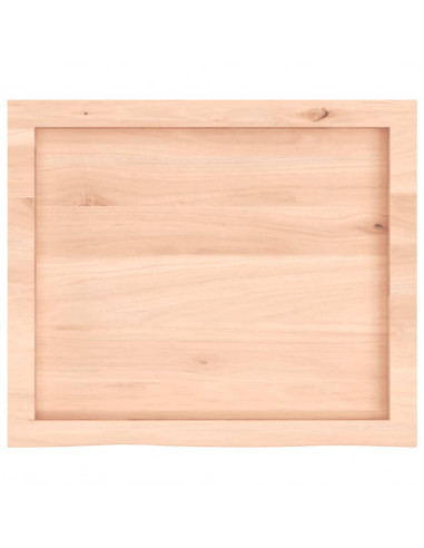 Ripiano a Parete 60x50x(2-6) cm Massello Rovere Non Trattato