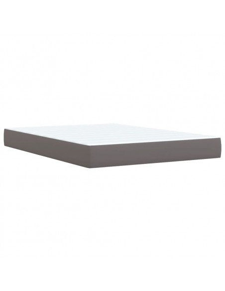 Giroletto a Molle con Materasso Grigio 160x200 cm in Similpelle