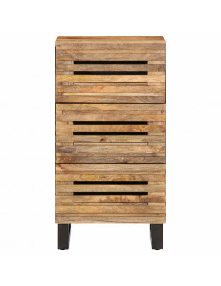 Credenza 40x34x75 cm in Legno Massello di Mango Grezzo
