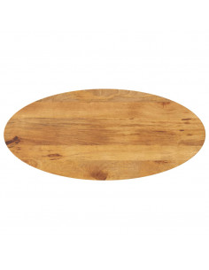 Piano Tavolo 110x50x2,5 cm Ovale in Legno Massello di Mango 2
