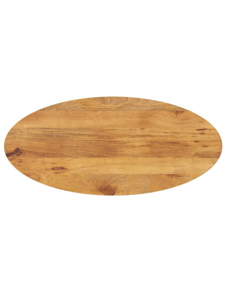 Piano Tavolo 110x50x2,5 cm Ovale in Legno Massello di Mango
