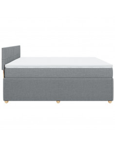 Giroletto a Molle con Materasso Grigio Chiaro180x200 cm Tessuto 2