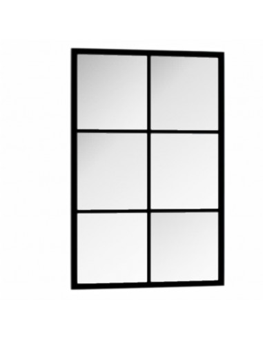 Specchio da Parete Nero 60x40 cm in Metallo