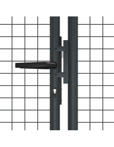 Cancello per Giardino in Acciaio Zincato Grigio 400x175 cm