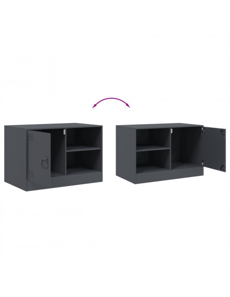 Mobili TV 2 pz Antracite 67x39x44 cm in Acciaio