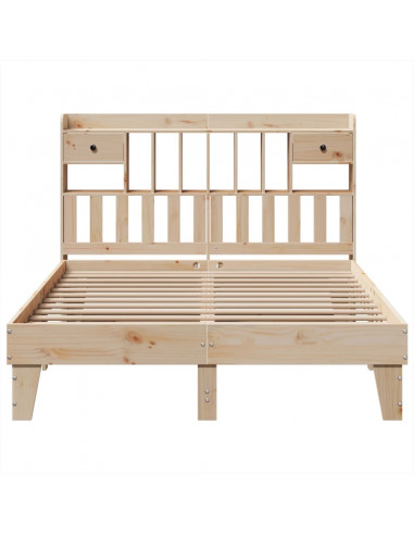 Letto senza Materasso 140x200 cm in Legno Massello di Pino