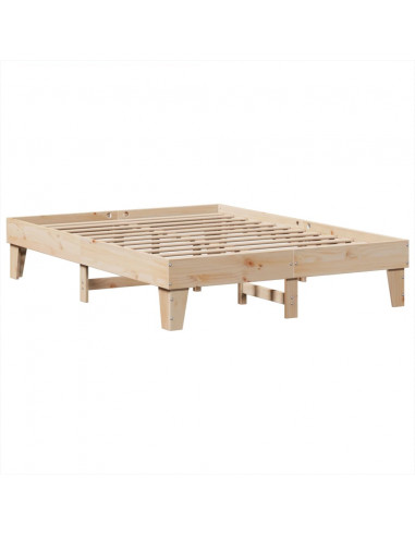 Letto senza Materasso 140x200 cm in Legno Massello di Pino