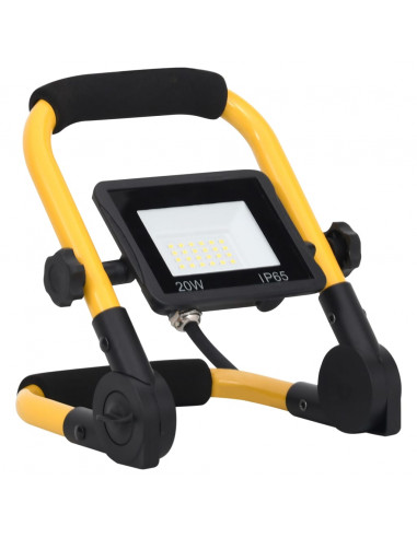 Faretto a LED con Maniglia 20 W Bianco Caldo