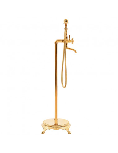 Rubinetteria a Colonna per Vasca Bagno Acciaio Inox 99,5cm Oro