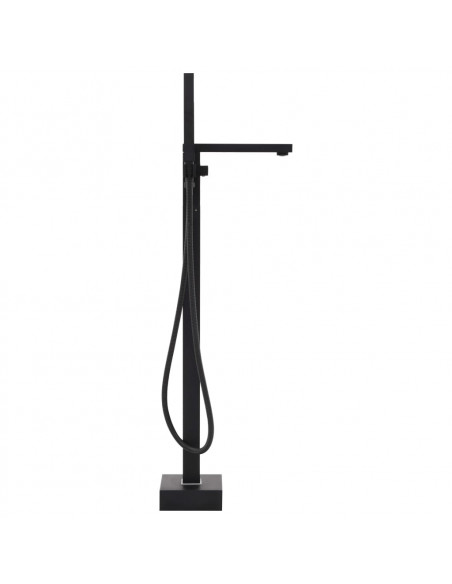 Rubinetto a Colonna Vasca da Bagno Nera Acciaio Inox 90 cm