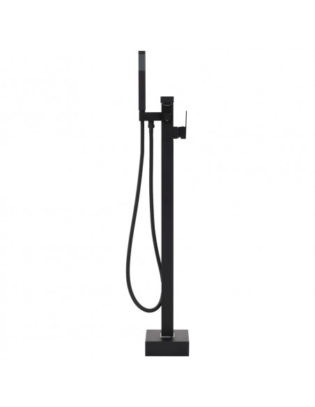 Rubinetto a Colonna Vasca da Bagno Nera Acciaio Inox 90 cm