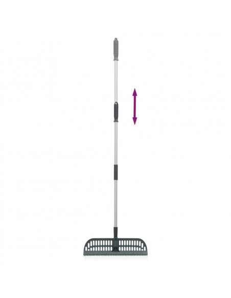 Rastrello per Foglie 2 in 1 Verde Scuro 157 cm in PP