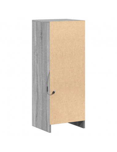 Credenza con LED Grigio Sonoma 38x34x100cm in Legno Multistrato