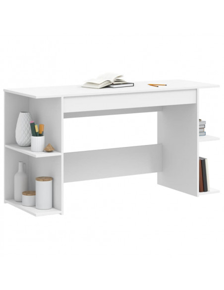 Scrivania Bianca 140x50x75 cm in Legno Multistrato