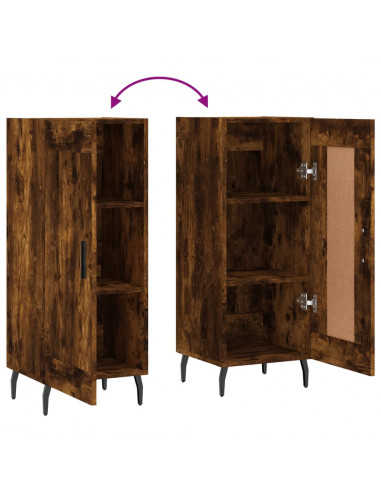 Credenza Rovere Fumo 34,5x34x90 cm in Legno Multistrato