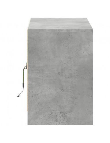 Mobile Porta TV con LED Grigio Cemento 100x34x50 cm Truciolato