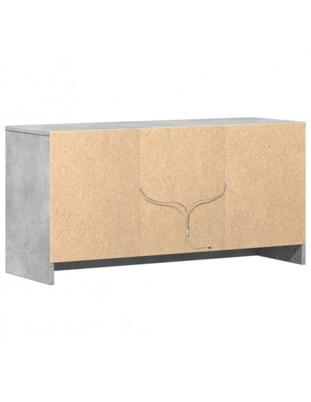 Mobile Porta TV con LED Grigio Cemento 100x34x50 cm Truciolato