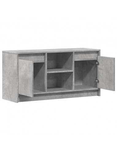 Mobile Porta TV con LED Grigio Cemento 100x34x50 cm Truciolato