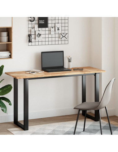 Piano Tavolo Rettangolare 160x50x2cm Legno Massello di Acacia