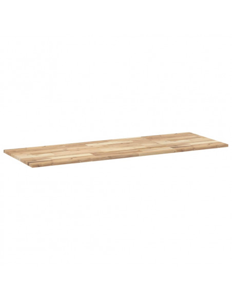 Piano Tavolo Rettangolare 160x50x2cm Legno Massello di Acacia