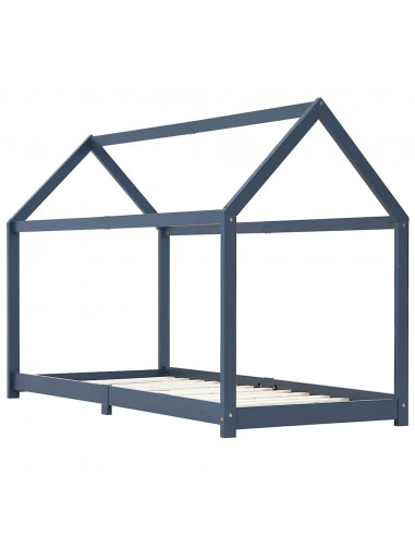 Giroletto per Bambini Grigio in Massello di Pino 90x200 cm