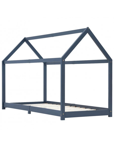 Giroletto per Bambini Grigio in Massello di Pino 90x200 cm