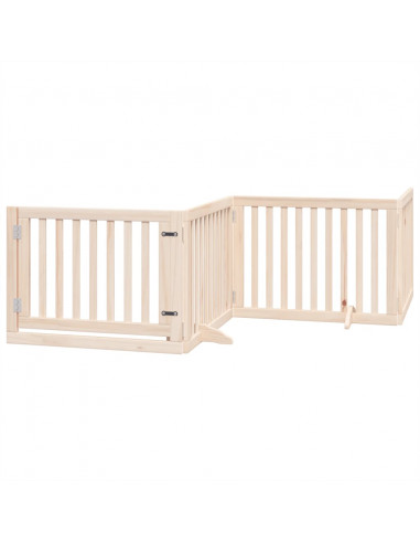 Cancello per Cani Pieghevole 6 Pannelli 480 cm Legno di Pioppo