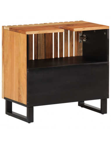 Mobile Lavabo da Bagno 62x34x58cm in Legno Massello di Acacia