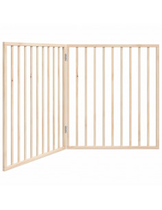 Cancello per Cani Pieghevole 2 Pannelli 160 cm Legno di Pioppo 2