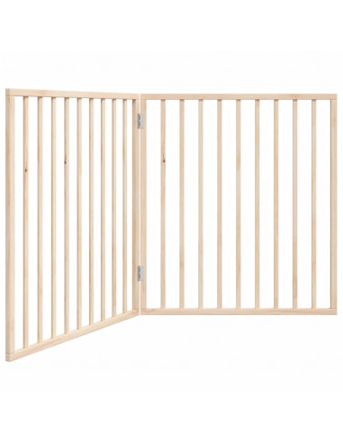 Cancello per Cani Pieghevole 2 Pannelli 160 cm Legno di Pioppo