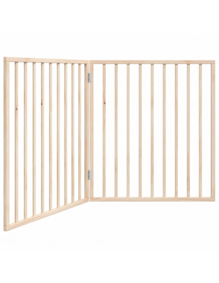 Cancello per Cani Pieghevole 2 Pannelli 160 cm Legno di Pioppo