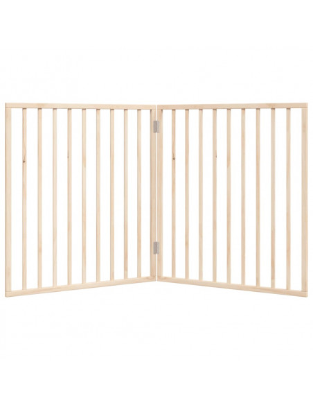 Cancello per Cani Pieghevole 2 Pannelli 160 cm Legno di Pioppo