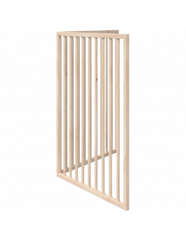 Cancello per Cani Pieghevole 2 Pannelli 160 cm Legno di Pioppo