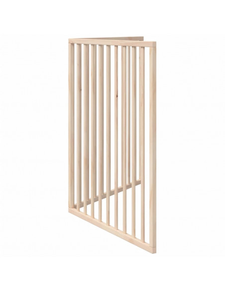 Cancello per Cani Pieghevole 2 Pannelli 160 cm Legno di Pioppo