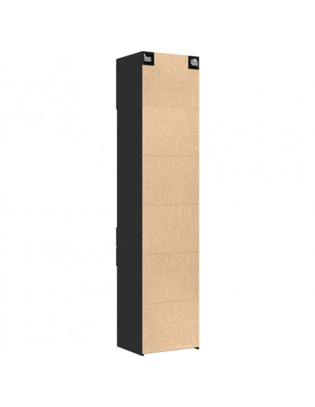 Mobile Sottile Nero 50x42,5x225 cm in Truciolato