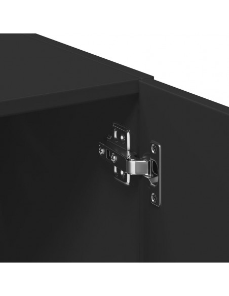 Mobile Sottile Nero 50x42,5x225 cm in Truciolato